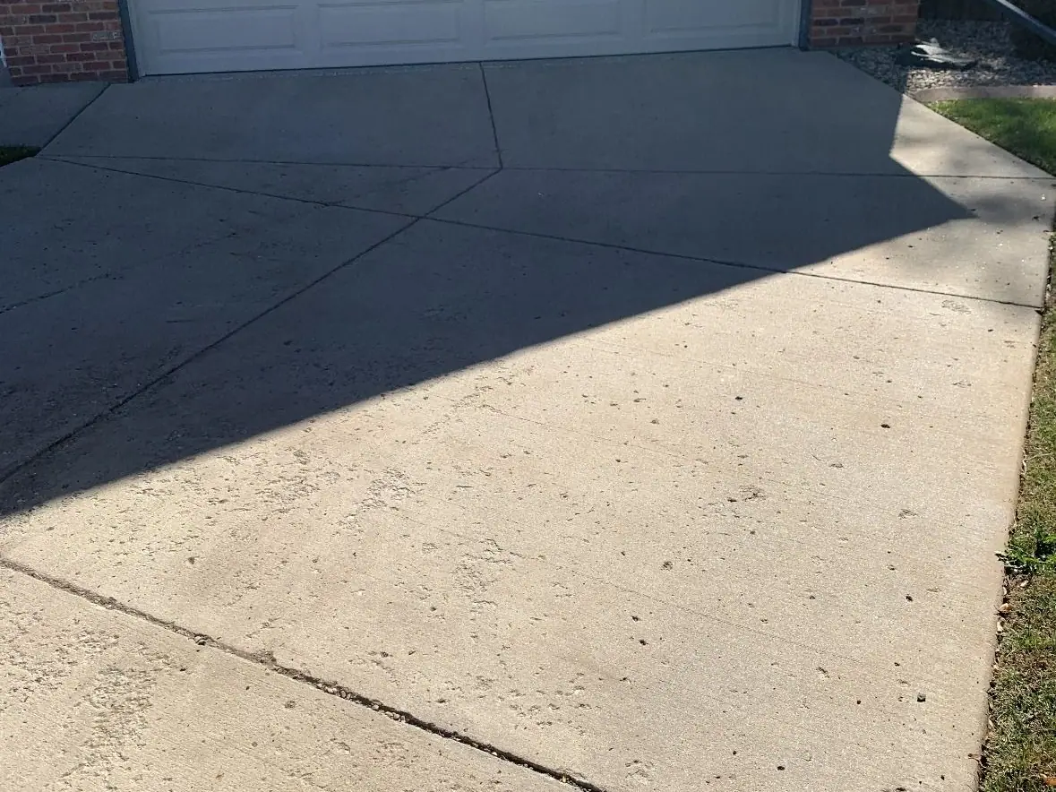 The same driveway, cleared